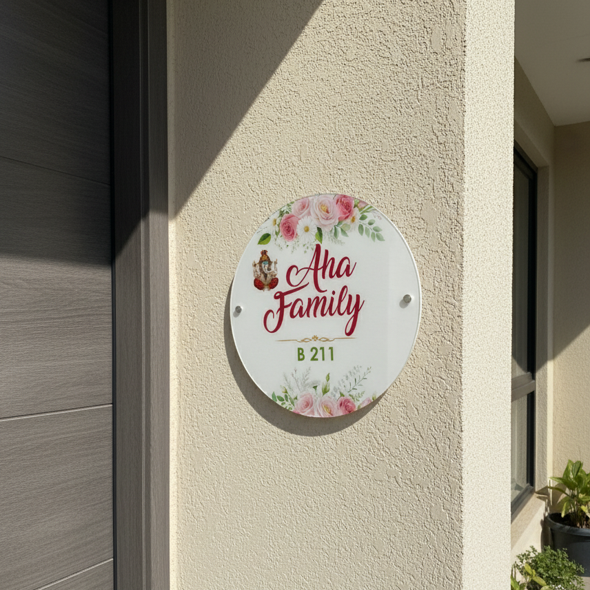 UV Print Acrylic House Name Plate
