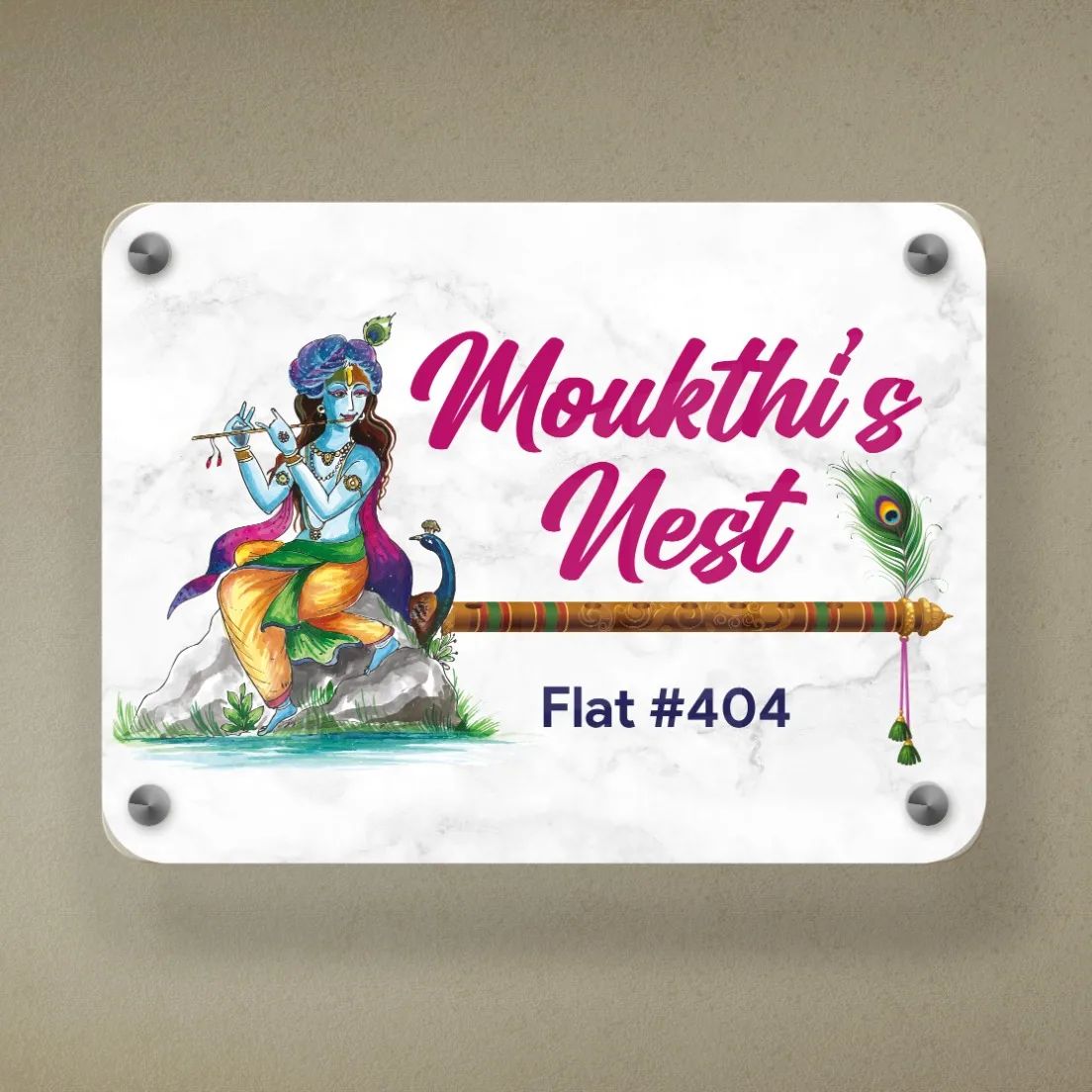 Acrylic House Name Plate & UV Print