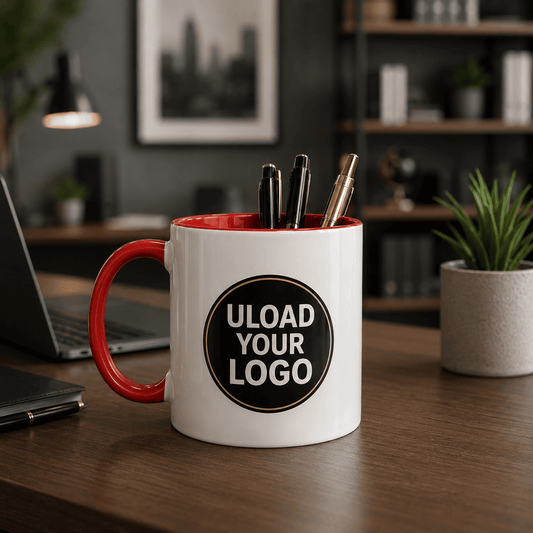 Premium Inner Color Mug with Custom Logo Print – Office Branding Mug