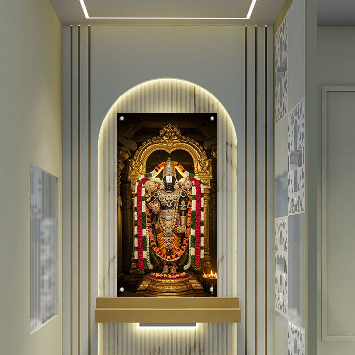 Lord Balaji Acrylic Photo Frame – UV Printed | 5mm Thickness | Wall Mountable