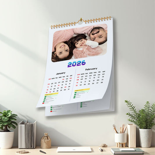 Photo Wall Calendar 2026 – Personalized With Your 12 Photos