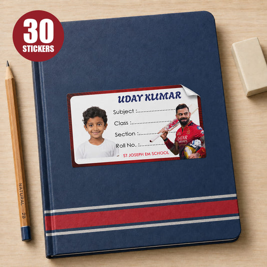 Cricket Team School Book Lables - Pack of 30