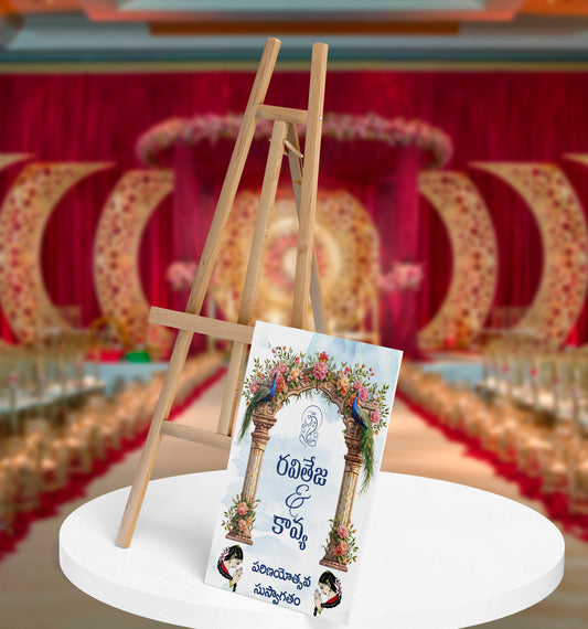Telugu Wedding Welcome Board