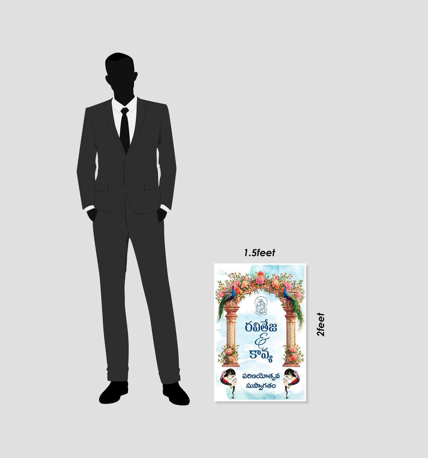 Telugu Wedding Welcome Board