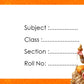 Customized Book Labels with Kid's Photo & Hindu Gods Designs – Set of 30 Stickers