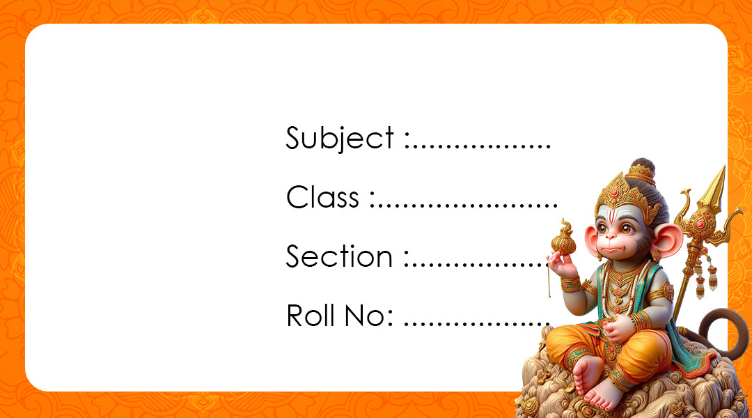 Customized Book Labels with Kid's Photo & Hindu Gods Designs – Set of 30 Stickers