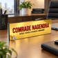 Premium Gold Acrylic Desk Name Plate with Diamond Stud