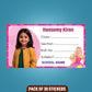 School Books Label with Customized Photo - Pack of 30 Stickers