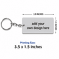 Customized Acrylic Key Chain with Double-Side UV Printing | 3.5 × 1.5 Inches