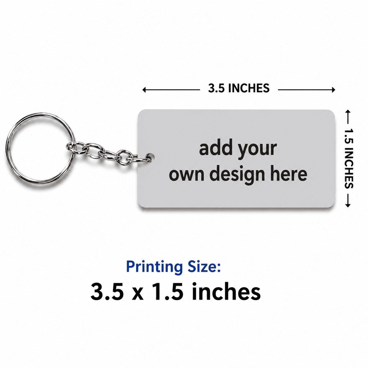 Customized Acrylic Key Chain with Double-Side UV Printing | 3.5 × 1.5 Inches