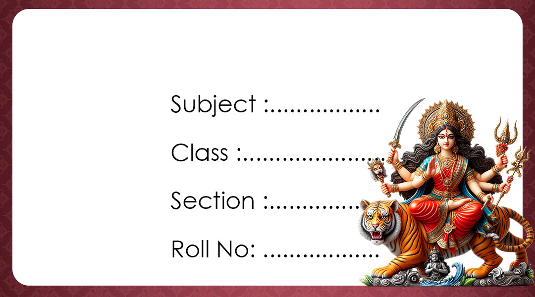 Customized Book Labels with Kid's Photo & Hindu Gods Designs – Set of 30 Stickers
