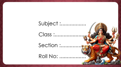 Customized Book Labels with Kid's Photo & Hindu Gods Designs – Set of 30 Stickers