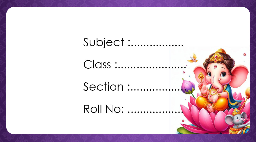 Customized Book Labels with Kid's Photo & Hindu Gods Designs – Set of 30 Stickers