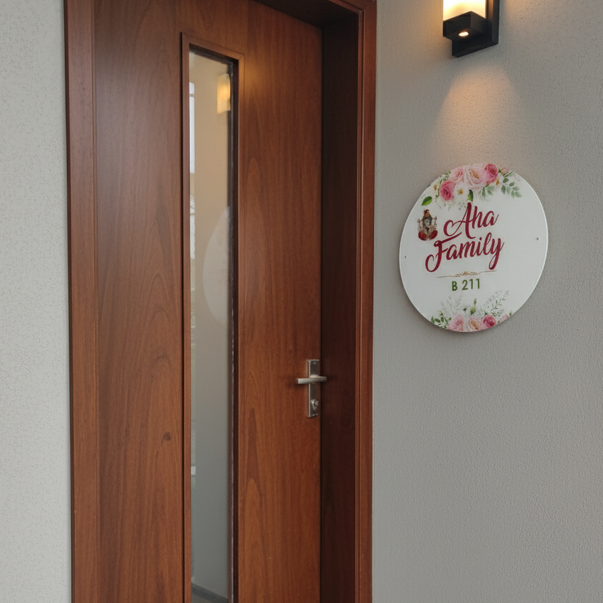 UV Print Acrylic House Name Plate