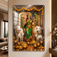 Lakshmi devi walking into home Acrylic Photo Frame