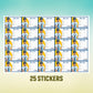 School Books Lable with Customized Photo - Pack of 25 Stickers