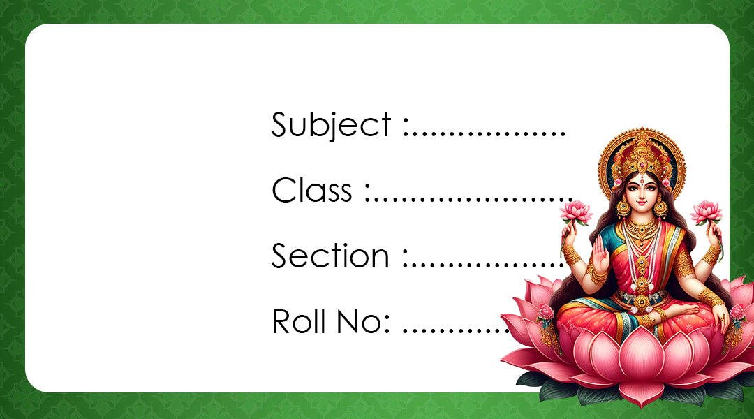 Customized Book Labels with Kid's Photo & Hindu Gods Designs – Set of 30 Stickers