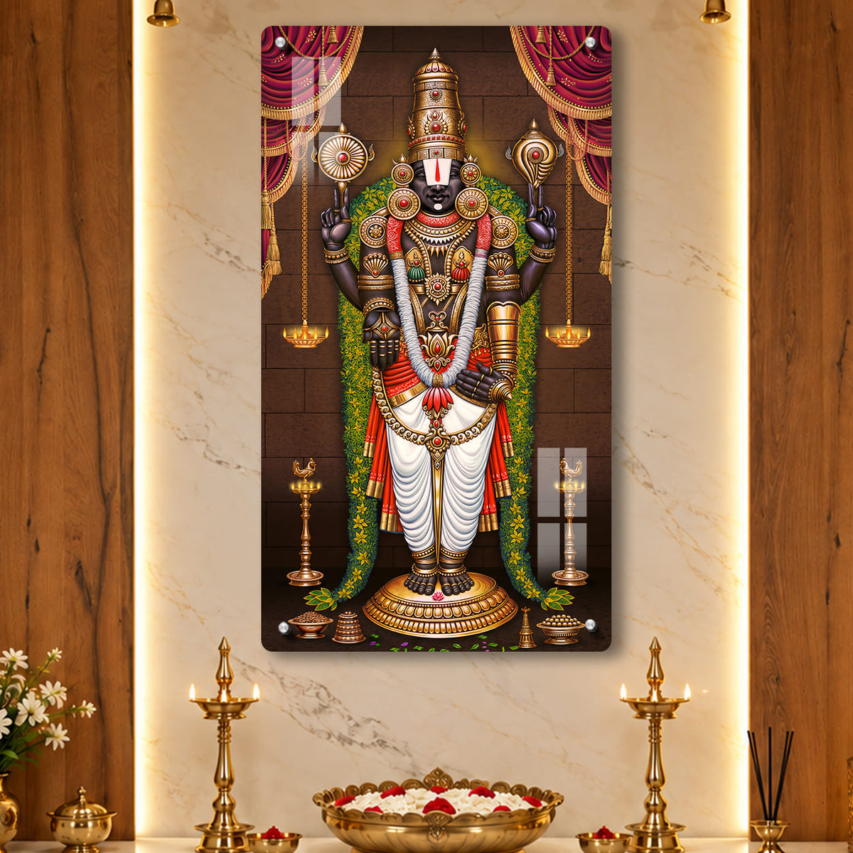 Lord Balaji Acrylic Photo Frame – UV Printed | Wall Mountable