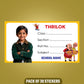 School Books Label with Customized Photo - Pack of 30 Stickers