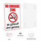 Telugu No Smoking Zone Sticker & Sign Board