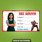 School Books Label with Customized Photo - Pack of 30 Stickers