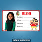 School Books Label with Customized Photo - Pack of 30 Stickers