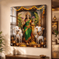 Lakshmi devi walking into home Acrylic Photo Frame