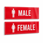Male Female Washroom Sign Boards Pack of 2