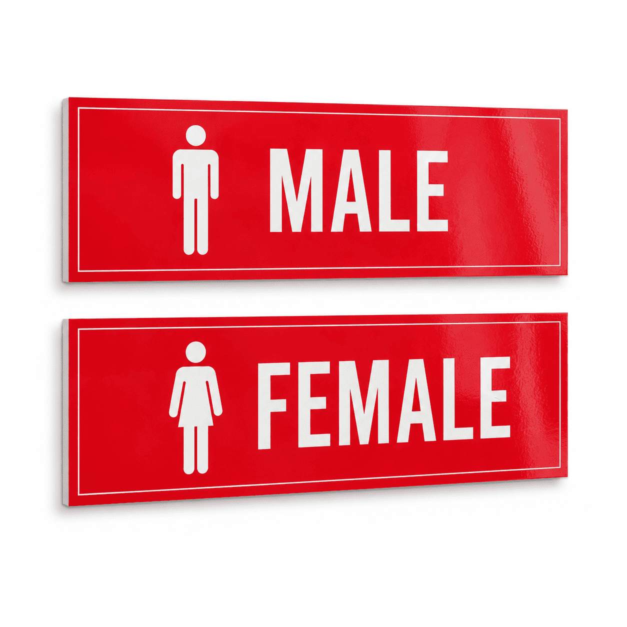 Male Female Washroom Sign Boards Pack of 2