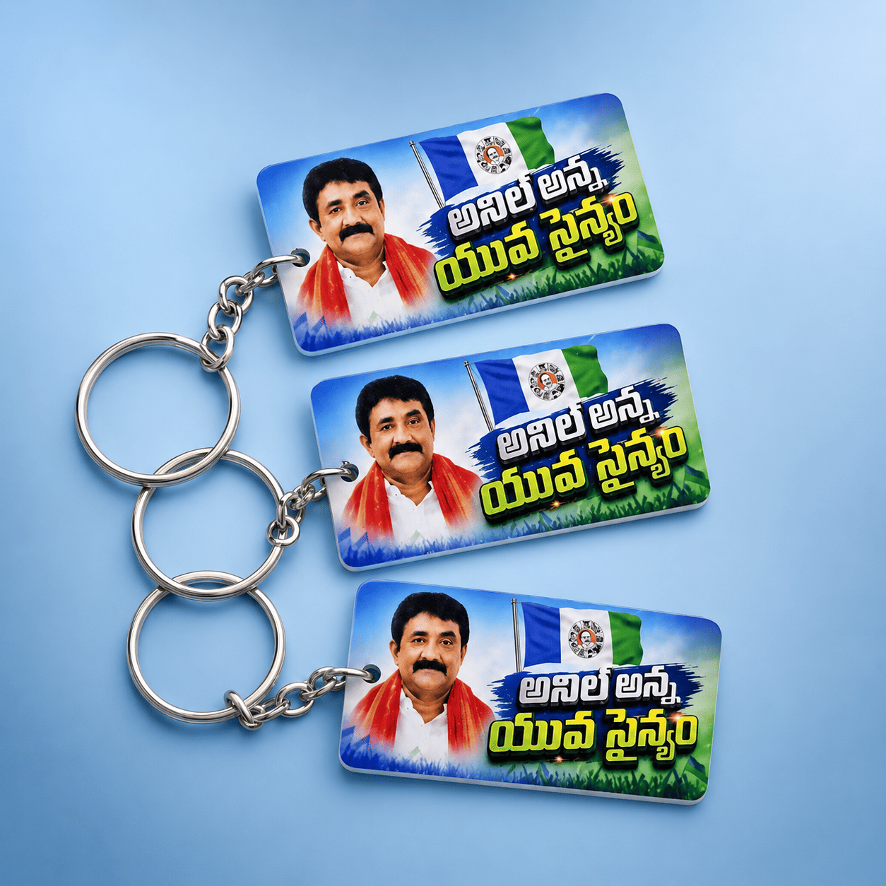 Customized Acrylic Key Chain with Double-Side UV Printing | 3.5 × 1.5 Inches
