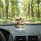 Om Acrylic Dashboard Golden and Transparent Acrylic