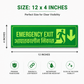 Emergency Exit Auto Glow Sign Board | UV Printed 5mm Foam Board