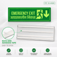 Emergency Exit Auto Glow Sign Board | UV Printed 5mm Foam Board