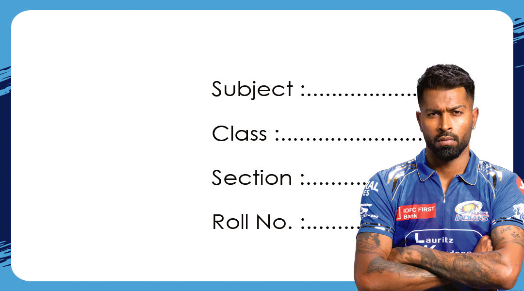 Cricket Team School Book Lables - Pack of 30