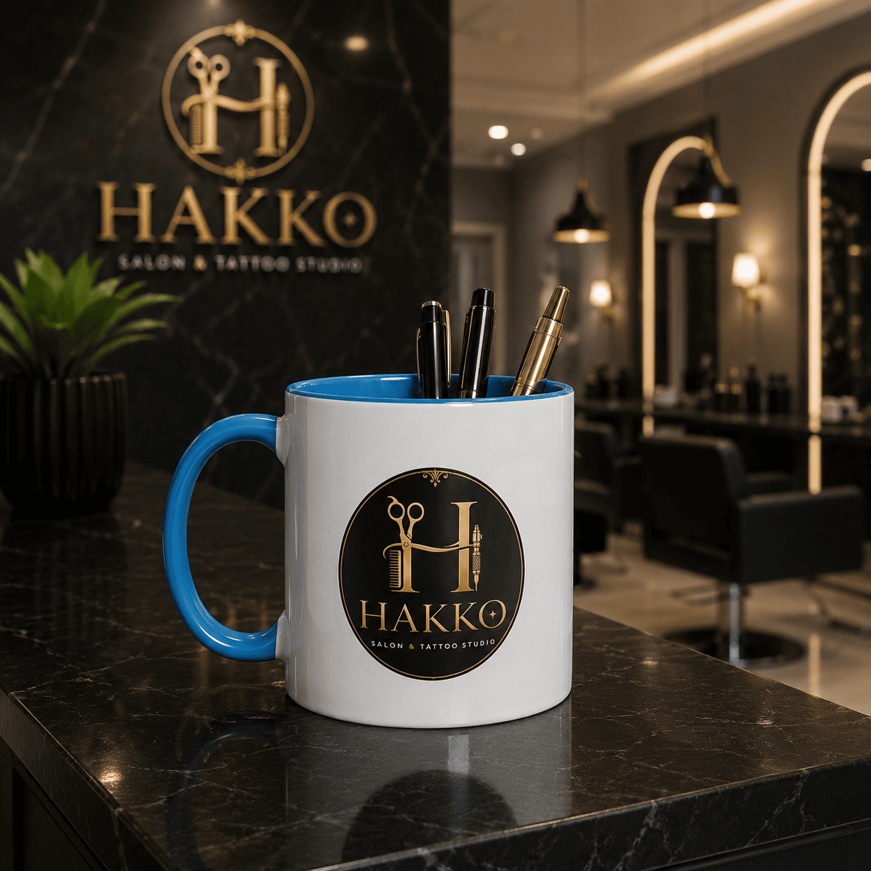Premium Inner Color Mug with Custom Logo Print – Office Branding Mug