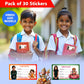 Customized Book Labels with Kid's Photo & Hindu Gods Designs – Set of 30 Stickers