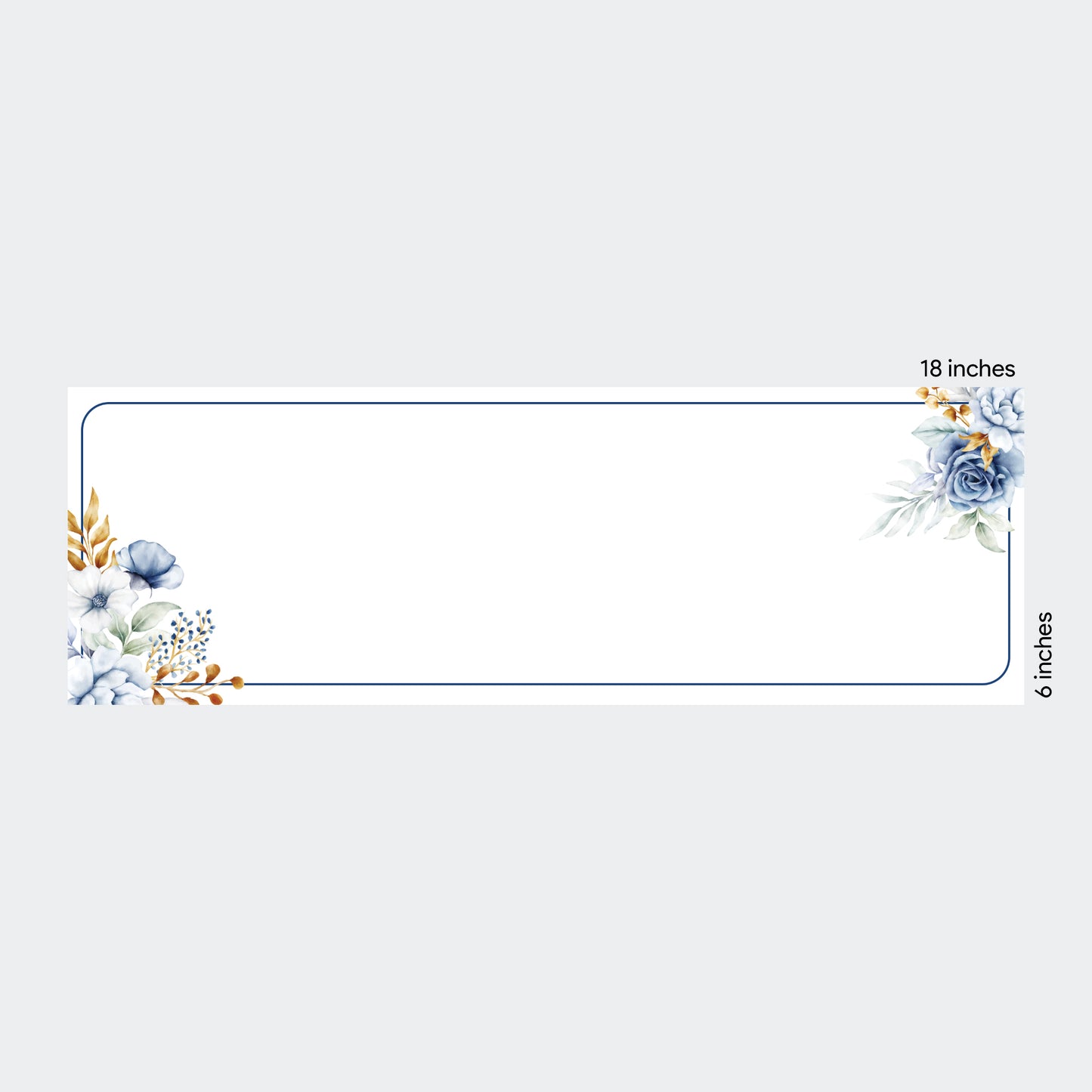 Floral Clear Acrylic House Name Plate