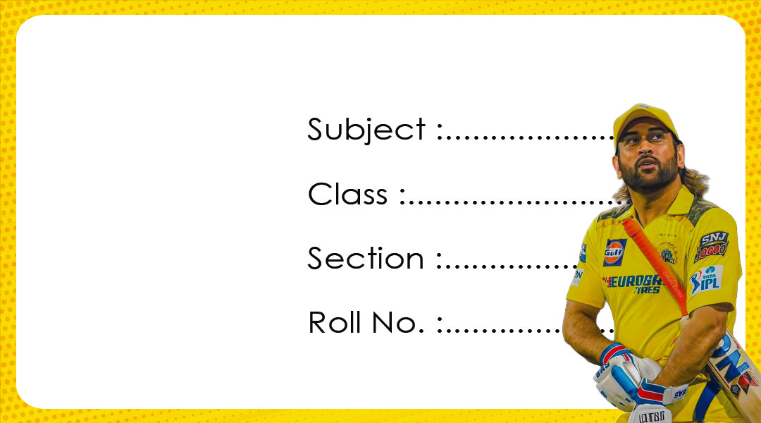 Cricket Team School Book Lables - Pack of 30