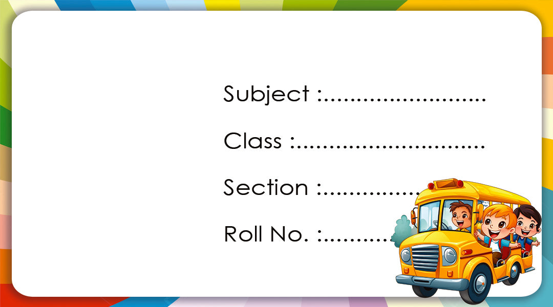 School Books Label with Customized Photo - Pack of 30 Stickers