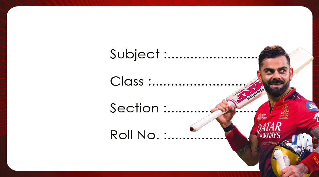 Cricket Team School Book Lables - Pack of 30