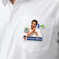 Custom Acrylic Pocket Badge (3x3 Inch) – Direct UV Printed Promotional Pin for Brands & Elections